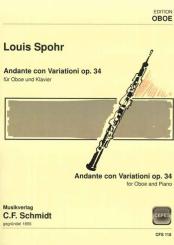 Spohr, Ludwig (Louis): Andante con Variazioni op. 34 für Oboe und Klavier 