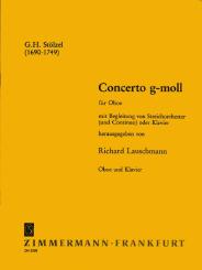 Stölzel, Gottfried Heinrich: Concerto g-Moll für Oboe und Streichorchester, für Oboe und Klavier 