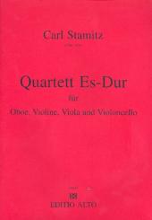 Stamitz, Karl Philipp: Quartett Es-Dur für Oboe, Violine, Viola und Violoncello, Partitur und Stimmen 