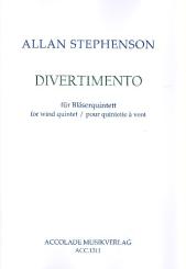 Stephenson, Allan: Divertimento für Flöte, Oboe, Klarinette, horn und Fagott, Partitur und Stimmen 