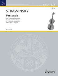 Strawinsky, Igor: Pastorale für Violine mit Oboe, Englischhorn, Klarinette (A) und Fagott, Bläserstimmensatz 