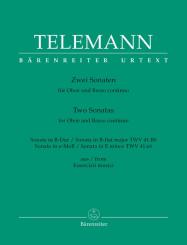 Telemann, Georg Philipp: 2 Sonaten aus den Essercizii Musici für Oboe und Bc, Partitur und Stimmen (Bc ausgesetzt) 