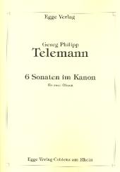Telemann, Georg Philipp: 6 Sonaten im Kanon für 2 Oboen  