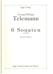 Telemann, Georg Philipp: 6 Sonaten (1727) für 2 Oboen, Partitur und Stimmen 
