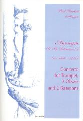 Telemann, Georg Philipp: Concerto für Trompete, 3 Oboen und 2 Fagotte, Partitur und Stimmen 
