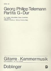 Telemann, Georg Philipp: Partita G-Dur für Violine (Blockflöte, Oboe, Föte), und Gitarre 