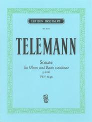 Telemann, Georg Philipp: Sonate g-Moll TWV41:g6 für Oboe und Bc 