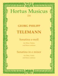Telemann, Georg Philipp: Sonatina e-Moll für Oboe, Violine und Bc 