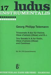 Telemann, Georg Philipp: Triosonate A-Dur für Violine, Oboe d'amore (Oboe ) und Bc 