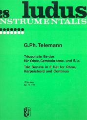 Telemann, Georg Philipp: Triosonate Es-Dur für Oboe, konzertierendes Cembalo und Bc, Partitur und Stimmen 