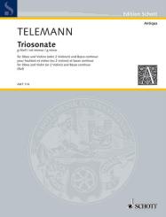 Telemann, Georg Philipp: Triosonate g-Moll für Oboe, Violine (oder 2 Violinen) und Basso continuo 