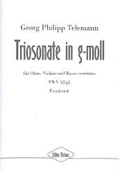 Telemann, Georg Philipp: Triosonate g-Moll TWV42:g1 für Oboe, Violine und Bc 