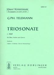 Telemann, Georg Philipp: Triosonate e-Moll für Oboe, Violine und Gitarre, Partitur und Stimmen 
