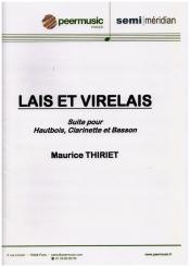 Thieriet, Maurice: Lais et virelais pour hautbois, clarinette et basson, partition et parties 
