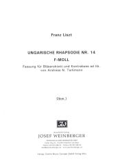 Ungarische Rhapsodie Nr.14 für 2 Oboen, 2 Klarinetten, 2 Hörner und 2 Fagotte (Kontrabass ad lib), Stimmen 