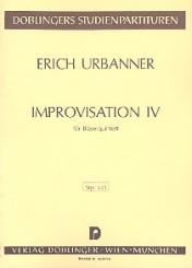 Urbach, Ernst: Improvisation 4 für Flöte, Oboe, Klarinette, Horn und Fagott, Studienpartitur 