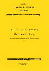 Venturini, Francesco: Ouverture g minor no.3 for 2 oboes, oboe d'amore, engl. horn, and 2 bassoons, score+parts 