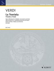 Verdi, Giuseppe: La Traviata für 2 Melodie-Instrumente (Flöte, Violine, Viola, Oboe, Klarinette in , Partitur und Stimmen 