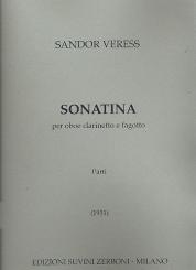 Veress, Sandor: Sonatina for oboe, clarinet and bassoon, parts 