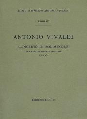 Vivaldi, Antonio: Concerto sol minore F.XII:4 per flauto, oboe e fagotto, Partitur 