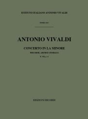 Vivaldi, Antonio: Konzert a-Moll F.VII:5 für Oboe, Streicher und Bc, Partitur 