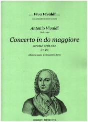 Vivaldi, Antonio: Konzert C-Dur RV451 für Oboe und Streicher, Partitur und Stimmen (Bc nicht ausgesetzt) (Streicher 1-1-1-1) 