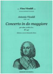Vivaldi, Antonio: Konzert D-Dur RV447 für Oboe und Streicher, Partitur und Stimmen (Bc nicht ausgesetzt) (Streicher 1-1-1-1) 