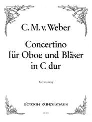 Weber, Carl Maria von: Concertino in C-Dur für Oboe und Bläser, Klavierauszug für Oboe und Klavier 