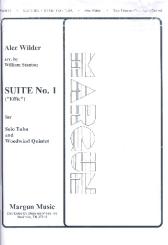 Wilder, Alec: Suite no.1 for tuba solo, flute, oboe, clarinet, horn and bassoon, score and parts 