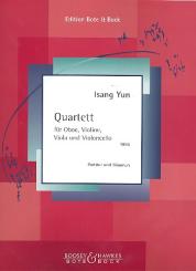 Yun, Isang: Quartett für Oboe, Violine, Viola und Violoncello, Partitur und Stimmen 