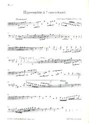 Zelenka, Jan Dismas: Hipocondrie à 7 concertanti für 2 Oboen, Fagott, 2 Violinen, Viola und Violoncello (Kontrabass), Violoncello (Kontrabass) 