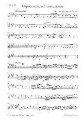 Zelenka, Jan Dismas: Hipocondrie à 7 concertanti für 2 Oboen, Fagott, 2 Violinen, Viola und Violoncello (Kontrabass), Violine 2 