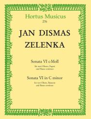 Zelenka, Jan Dismas: Sonate c-Moll Nr.6 ZWV181,6 für 2 Oboen, Fagott und Bc 