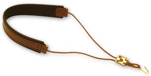 Neck strap/sling for cor anglais, adjustable, elastic, elk leather 