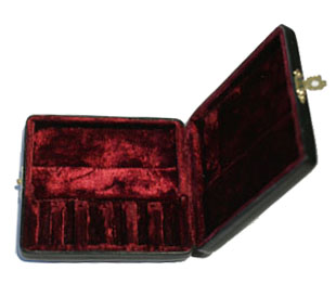 Leather case for six oboe reeds 