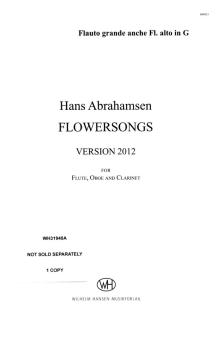 Abrahamsen, Hans: Flowersongs for flute, oboe and clarinet, set of parts 