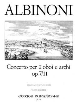 Albinoni, Tomaso: Concerto D-Dur op.7,11 für 2 Oboen und Streichorchester, für 2 Oboen und Klavier 