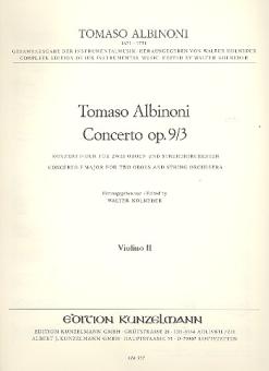 Albinoni, Tomaso: Concerto op.9,3 für 2 Oboen und Streicher, Violine 2 