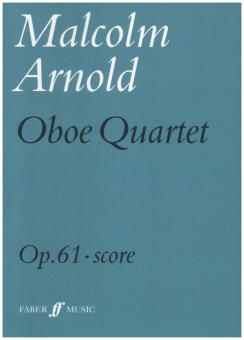 Arnold, Malcolm: Quartet op.61 for oboe, violin, viola and violoncello, score 