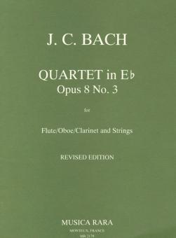 Bach, Johann Christian: Quartett Es-Dur op.8,3 für Flöte (Oboe, Klarinette) und Streichtrio, Stimmen 