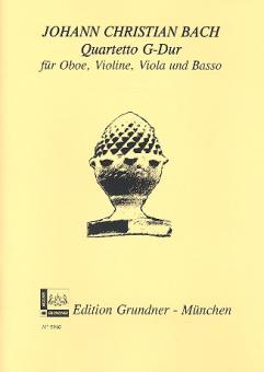 Bach, Johann Christian: Quartett G-Dur für Oboe, Violine, Viola und Bass, Stimmen 
