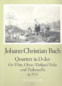 Bach, Johann Christian: Quartett D-Dur op.19,2 für Flöte, Oboe (Violine), Viola und, Violoncello 