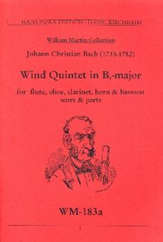 Bach, Johann Christian: Quintett B-Dur für Flöte, Oboe, Klarinette, Horn und Fagott, Partitur und Stimmen 