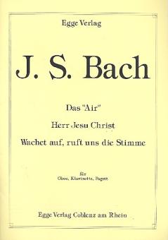 Bach, Johann Sebastian: 3 Stücke für Oboe, Klarinette und Fagott, Partitur und Stimmen 