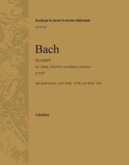 Bach, Johann Sebastian: Konzert g-Moll für Oboe, Streicher und Bc, Violoncello / Kontrabass 
