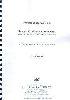 Bach, Johann Sebastian: Konzert für Oboe und Orchester Klavierauszug mit Solostimme 