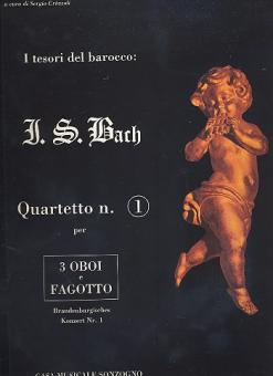 Bach, Johann Sebastian: Quartett Nr.1 für 3 Oboen und Fagott, Partitur und Stimmen 