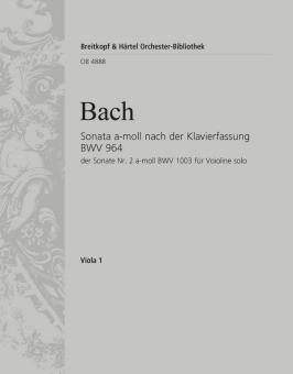 Bach, Johann Sebastian: Sonata nach Bachs Klavierfassung BWV964 der Sonate BWV1003 für Violine und Streichorchester, Viola 