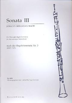 Bach, Johann Sebastian: Sonate Nr.3  für Oboe und Orgel (Cembalo)  
