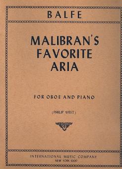 Balfe, Michael William: Malibran's Favorite Aria for oboe and piano 